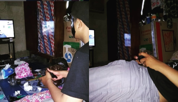 Kondisi rumah Hanny, pelaku video viral asusila baju biru.