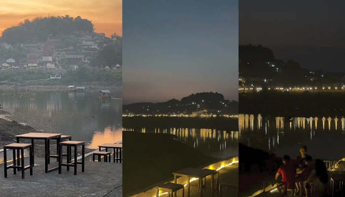 Suasana senja di Dermaga Gunung Kemukus Sragen Jawa Tengah,