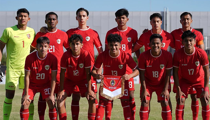 Skuad Timnas Indonesia U-20 di Tuolon Cup 2024.