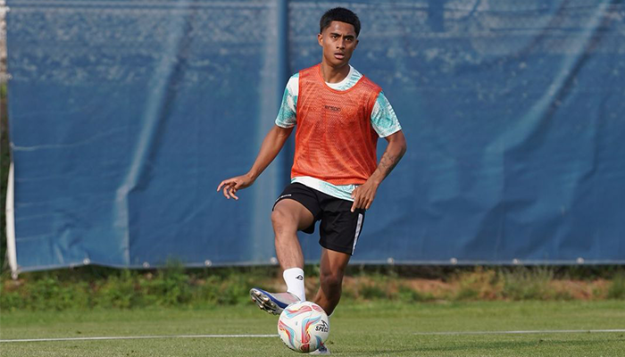Mauresmo Hinoke pencetak gol pertama Timnas Indonesia di Tuolon Cup 2024.