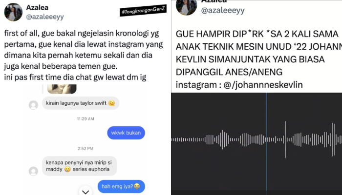 Curhatan wanita bernama Azalea yang ngaku hampir diperkosa mahasiswa Universitas Udayana malah banjir hujatan.