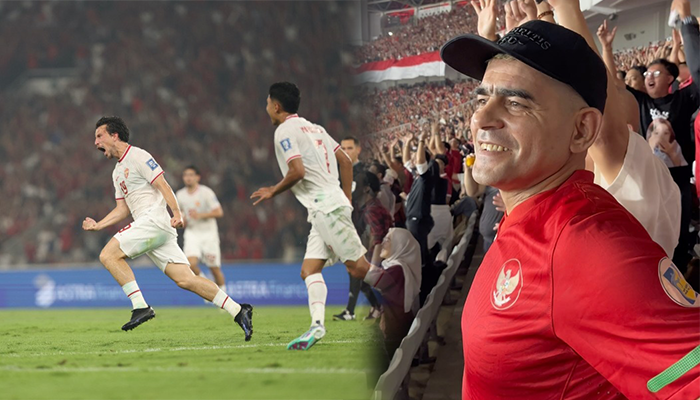 Momen Cristian Gonzales melihat laga Timnas Indonesia Vs Filipina.