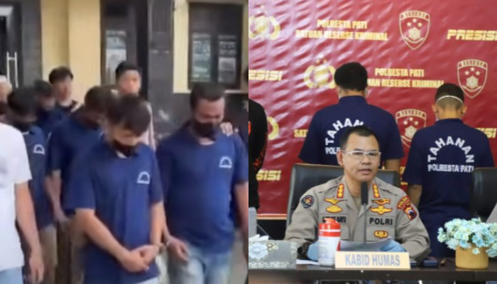 6 warga ditangkap Polda Jateng menyusul para pelaku pengeroyokan bos rental mobil di Sukolilo Pati.