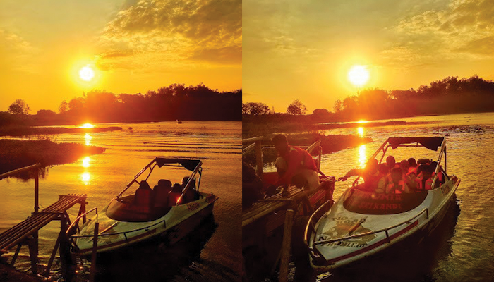 Spot senja di Desa Wisata Jangglengan Kampung Bengawan.