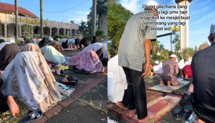 Viral video salat id ini buat netizen salah fokus.