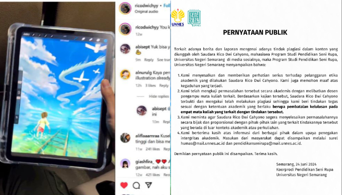 Unnes akhirnya beri pernyataan soal kasus Influencer Rico Dwichy atau Rico Dwi Cahyono.