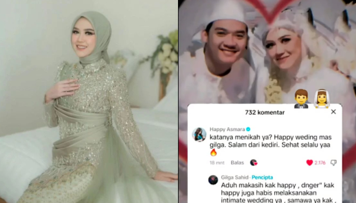 Happy Asmara dan Gilga Sahid resmi menikah.
