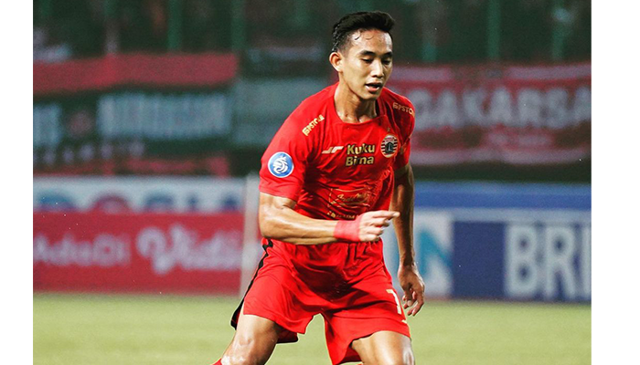 Potret Rizky Ridho saat berseragam Persija Jakarta.