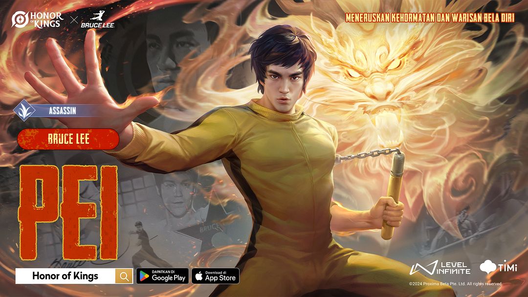 Honor of King rilis Hero Bruce Lee.