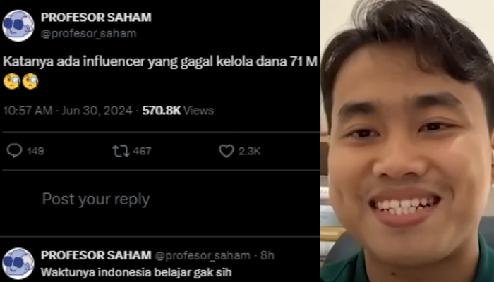 Sebanyak 34 nasabah jadi korban gagalnya pengelolaan dana investasi dari influencer saham Ahmad Rafif Raya.