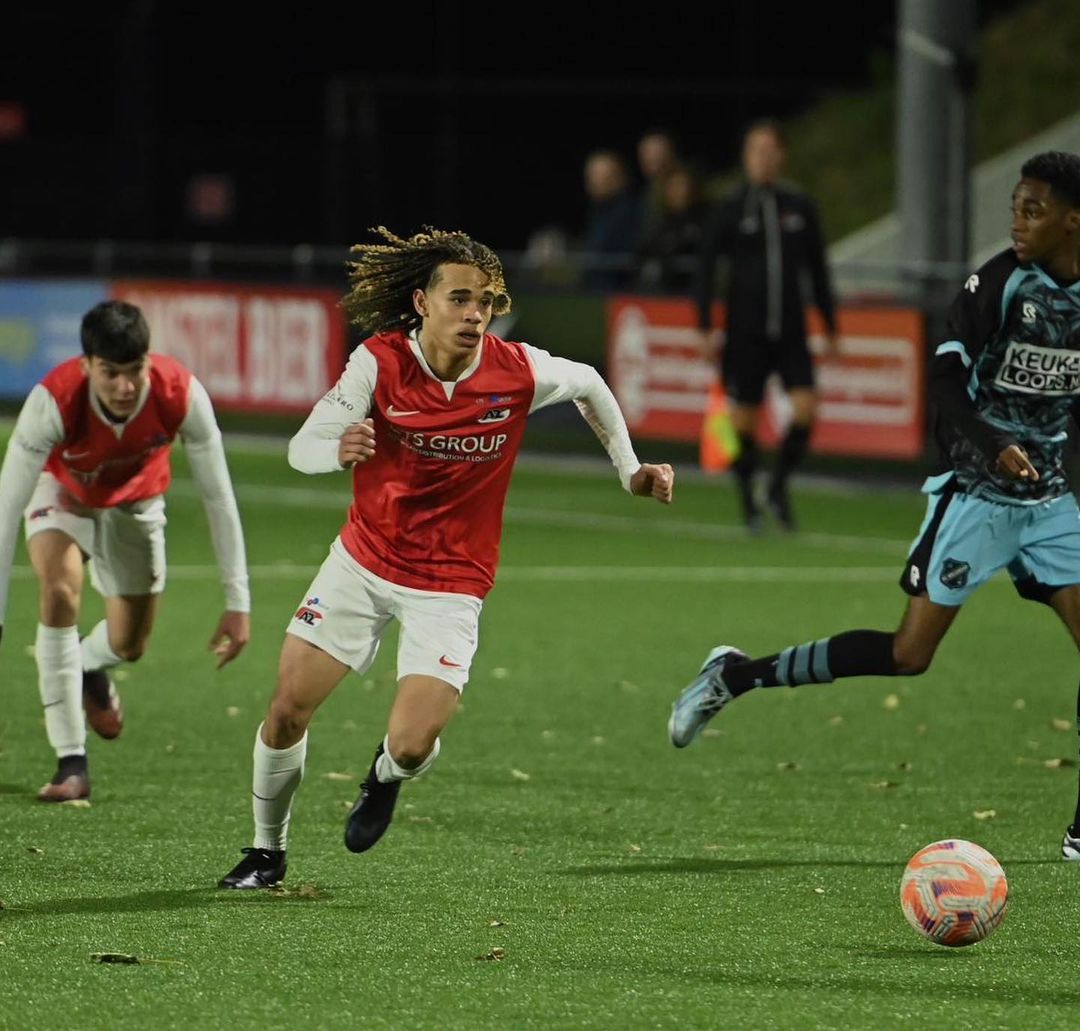 Kenzo Riedewald saat membela timnya AZ Alkmaar u-17.