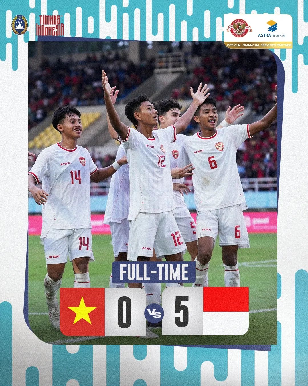 Timnas Indonesia Hajar Vietnam 5-0