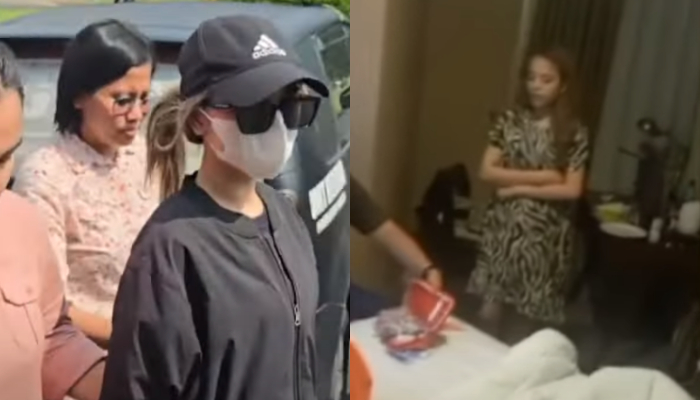 Selebgram Sri Antika Rusli saat ditangkap kasus narkoba.