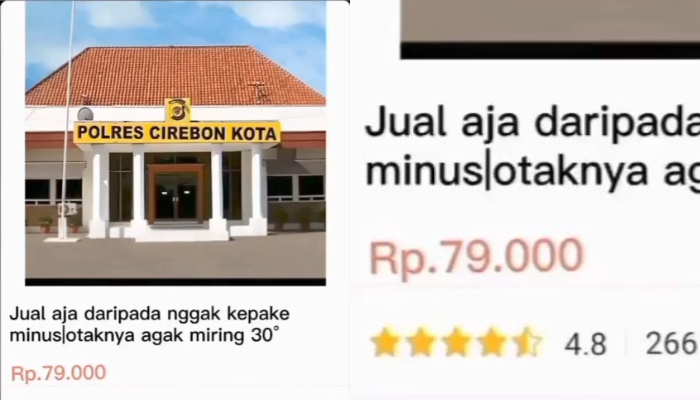 Viral Polres Cirebon Kota dijual dengan harga murah di marketplace.