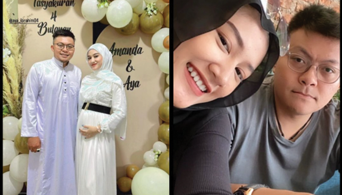 Potret Aya Ibrahim bersama janda anak satu yang dinikahinya.