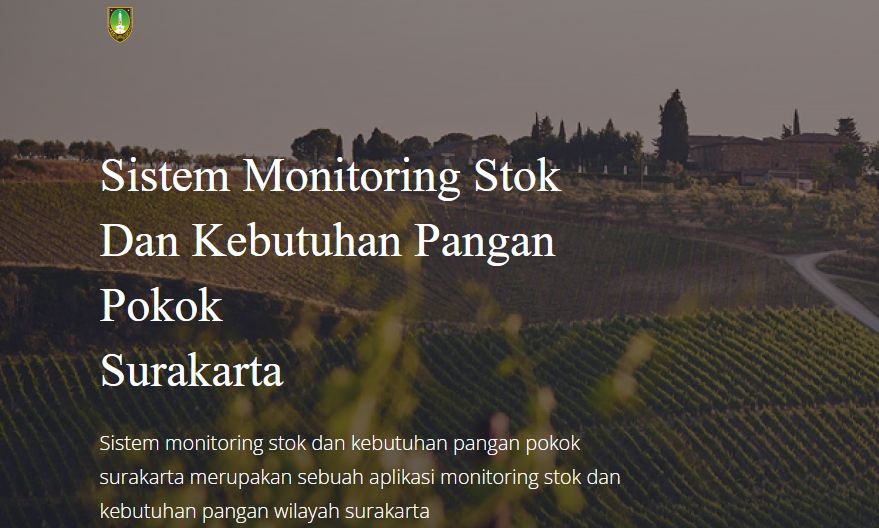 Website Simontok Dispangtan Kota Solo.