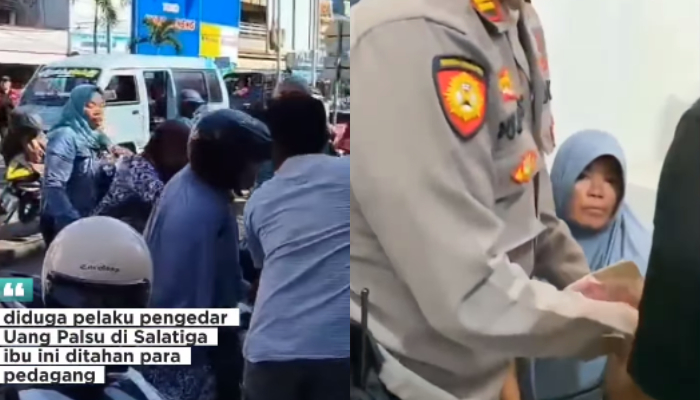 Viral video ibu-ibu digeruduk massa di parkiran pasar di Salatiga, ternyata pengedar uang palsu?