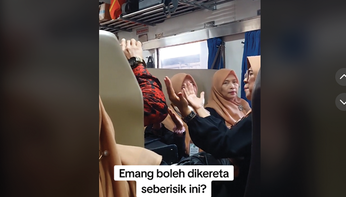 Viral ibu-ibu konser di kereta api.