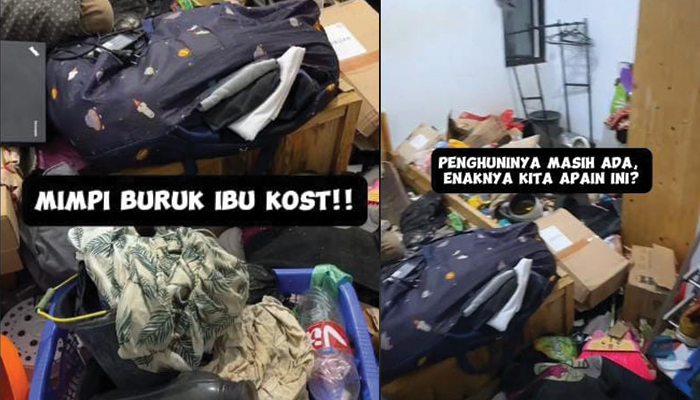 Penghuni kost yang viral karena kumuh banget.