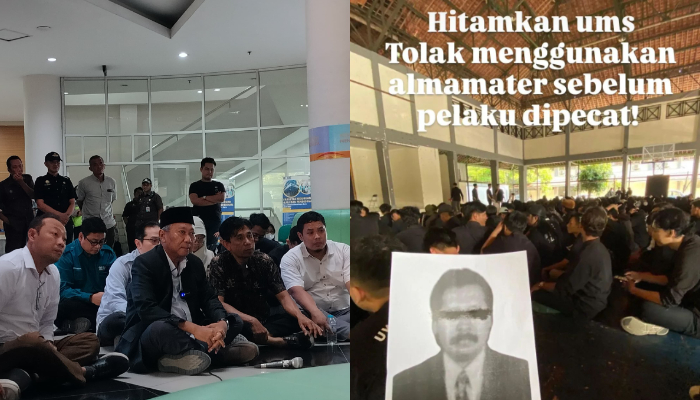 Audiensi mahasiswa soal kasus dugaan pelecehan seksual yang dilakukan oknum dosen cabul UMS.
