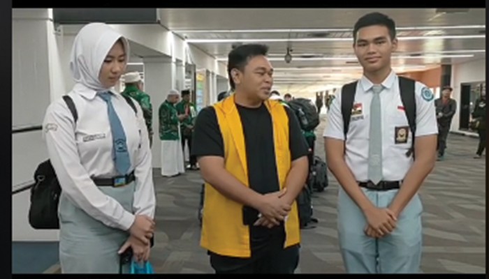 Paskibraka terpilih untuk kibarkan bendera di IKN, Alysia Noren Ramadhani dan Riyadh Al Hamdani.
