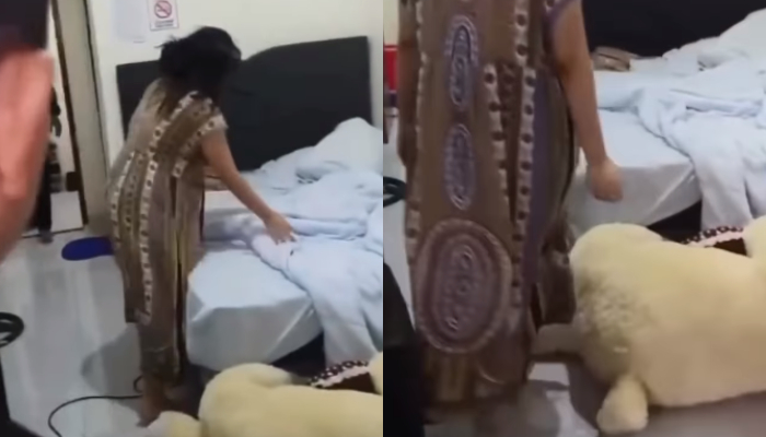 Video Propam menggerebek oknum polisi di Kendari saat ngamar dengan seorang wanita.