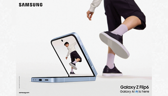 Tampilkan gaya hidup aktif kamu dengan foto jernih berkat kamera 50 MP pada Galaxy Z Flip6.