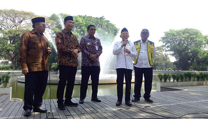Resmikan Taman Balekambang, Wapres Ma&rsquo;ruf Amin Singgung Infrasruktur Hijau dan Potensi Ekonomi.
