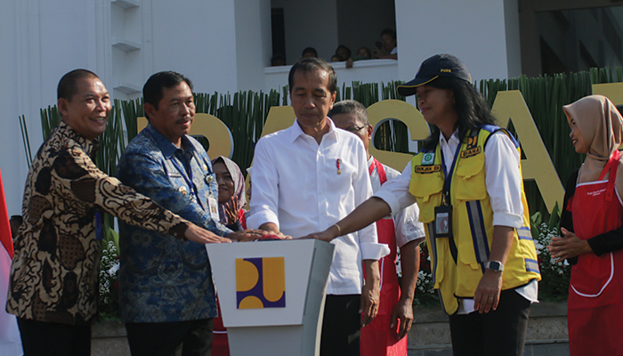 Peresmian Pasar Jongke Solo oleh Presiden Joko Widodo pada Sabtu (27/7/24).