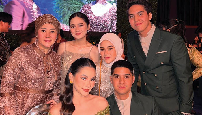 Syifa Hadju dan El Rumi di pernikahan Aaliyah Massaid dan Thariq Halilintar.