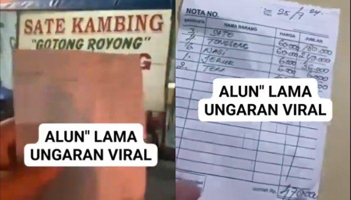 Wanita ngaku diminta bayar sate Rp476 ribu saat makan di Alun-alun Semarang.