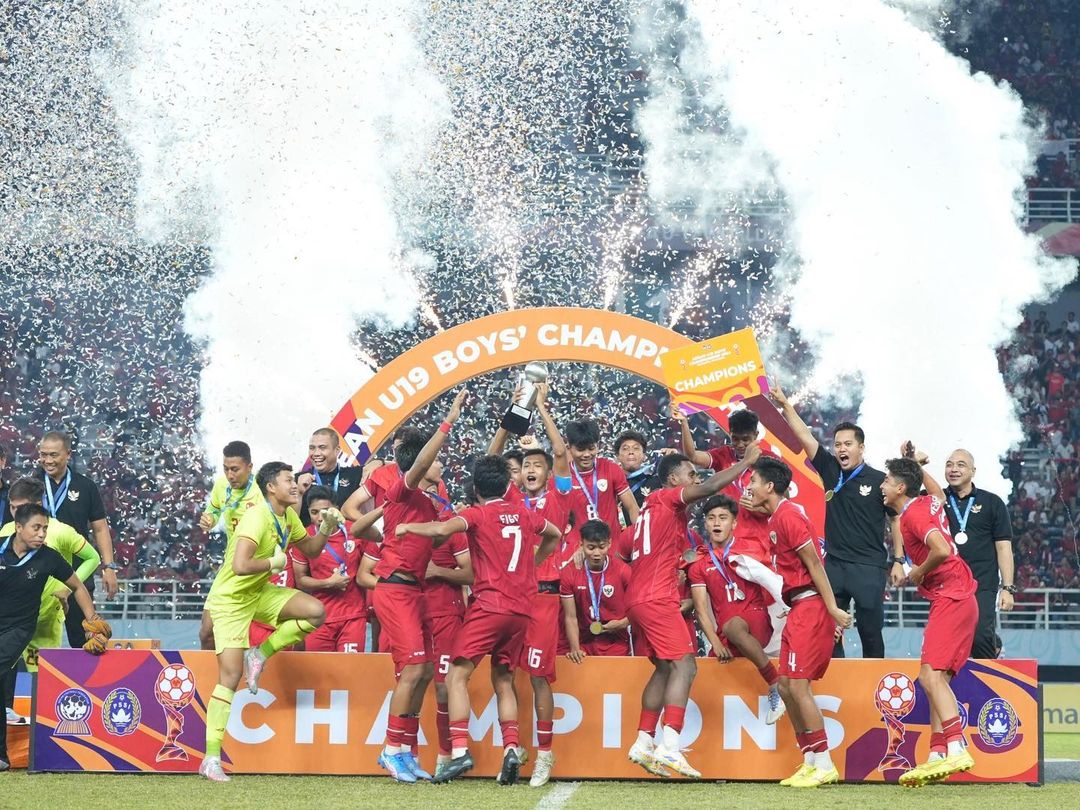 Euforia juara Timnas Indonesia U-19 usai kalahkan Thailand di final Piala AFF U-19.