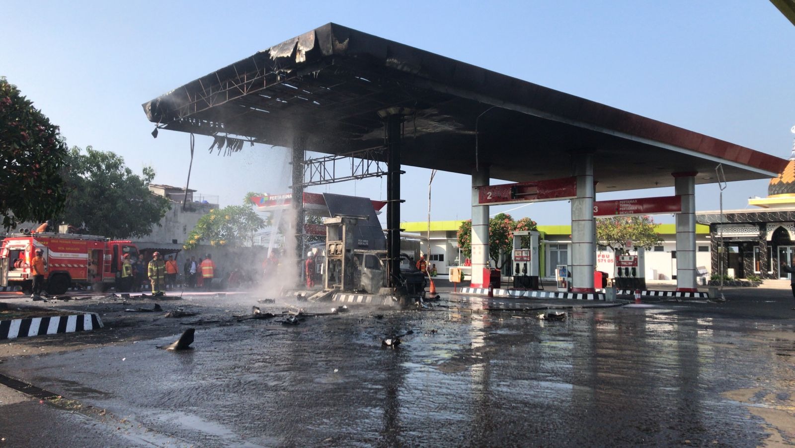 Kebakaran di Colomadu Karanganyar pada Rabu pagi (31/7/24).