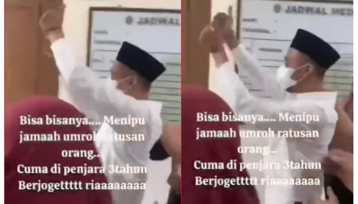 Terdakwa Penipu Umrah joget-joget Usai Divonis.