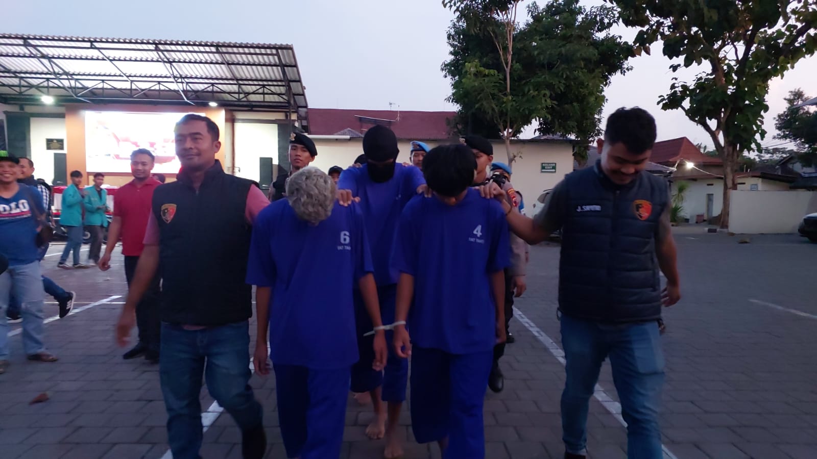 Pelaku kekerasan diamankan Polres Boyolali.