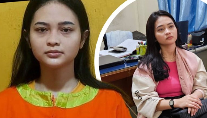 Wajah Marisa Putri usai mengenakan baju tahanan,