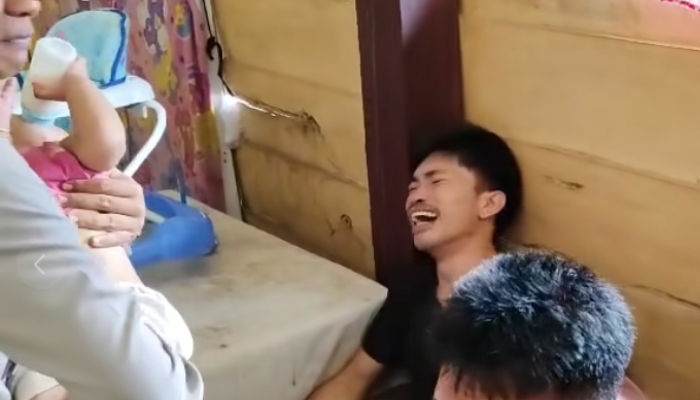 Sandi, ayah di Pinrang yang nekat sundut anak kandungnya pakai rokok.