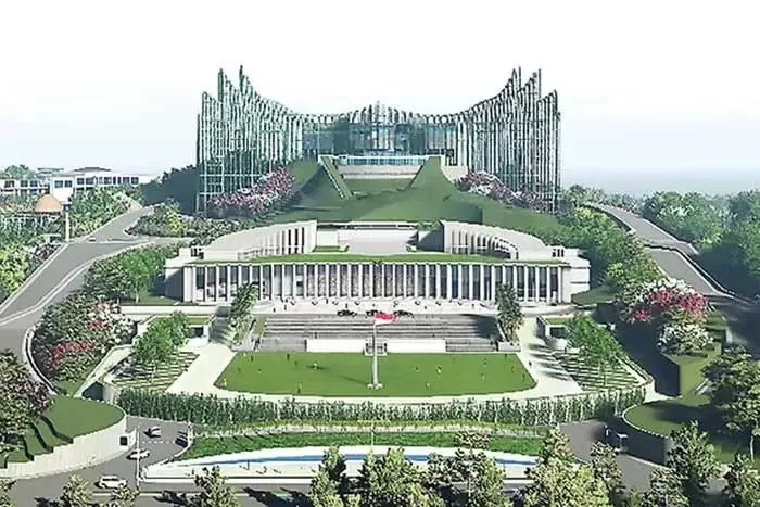 ilustrasi bangunan Istana Kepresidenan di IKN