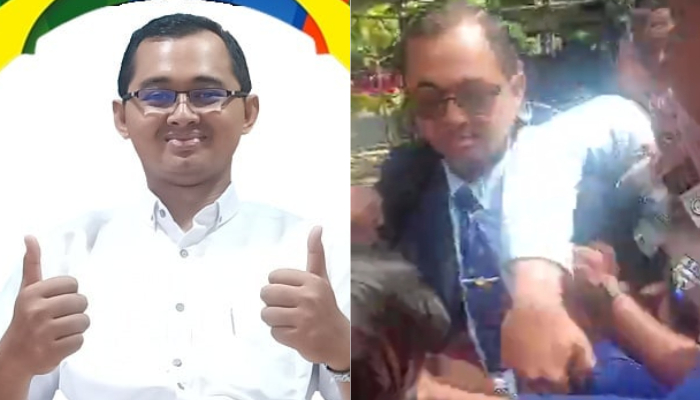 Viral Dosen UNY Arwan Nur Ramadhan lakukan tindakan anarkis terhadap mahasiswa yang sedang demo.