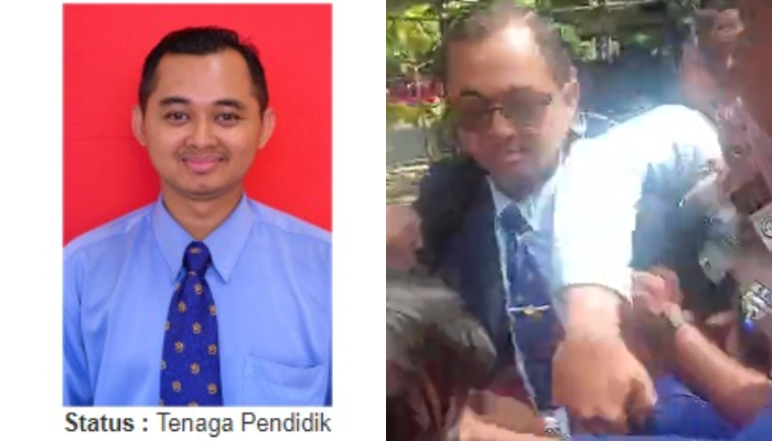 Viral Dosen UNY Arwan Nur Ramadhan kepergok lakukan aksi anarkis ke mahasiwa saat demo.
