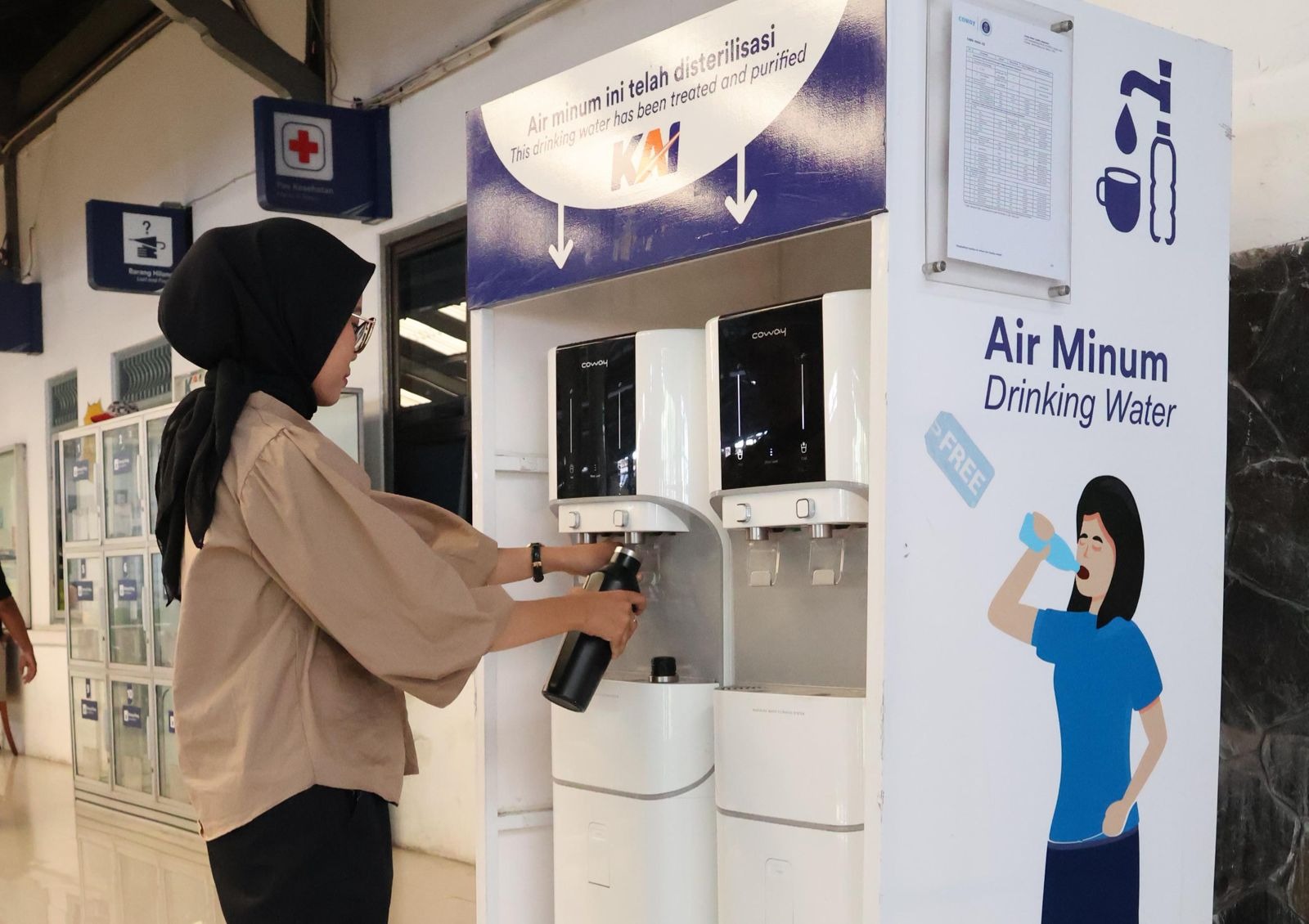 Baru ! Ada Drinking Water di Stasiun Solo Balapan