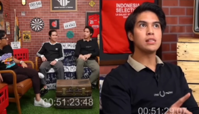 El Rumi saat memberi saran Andre Taulany untuk mengikuti jejak Ahmad Dhani. Diduga saat itu sang komedian sudah bercerai.