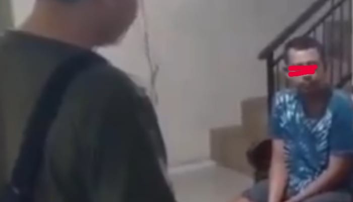 AP, tersangka pria dalam video syur Audrey Davis yang tengah viral.