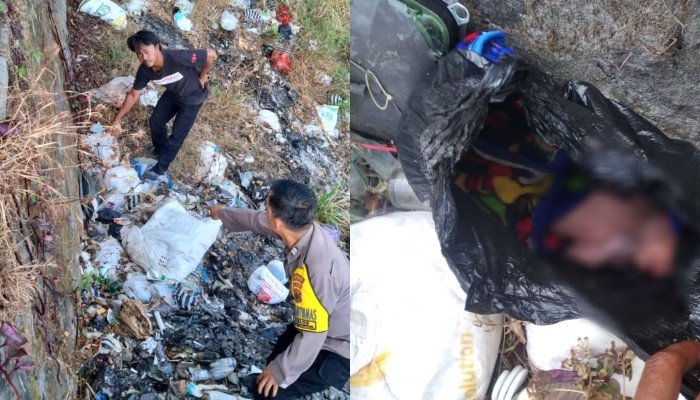 Penemuan bayi hidup di pembuangan sampah Klaten.