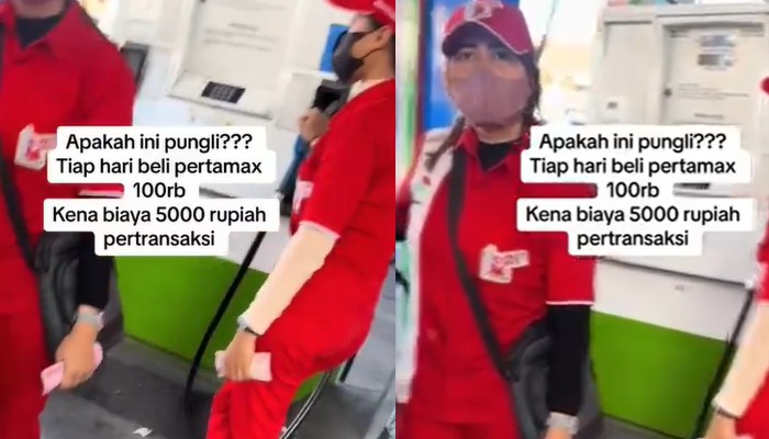 Video viral pungli operator SPBU yang memotong Rp 5000 per transaksi.