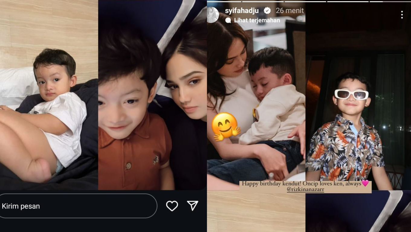 Syifa Hadju saat berikan ucapan selamat ulang tahun kepada keponakan Rizky Nazar.