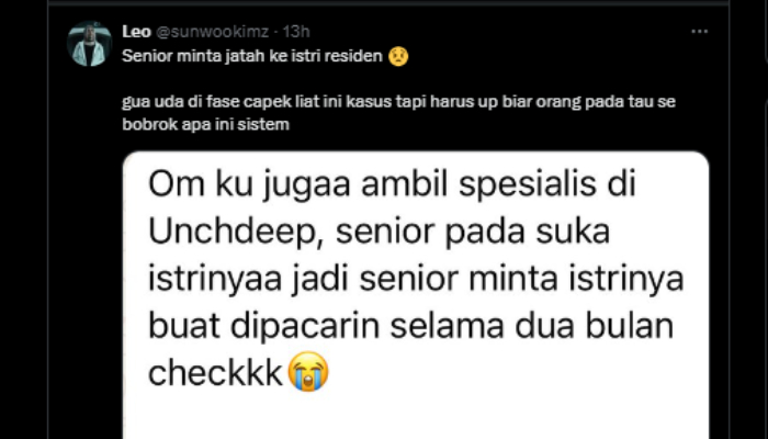 Geger senioritas di Undip diduga sampai ke ranah jatas istri residen untuk senior.