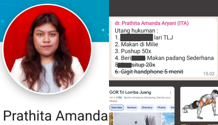 Viral unggahan soal bentuk hukuman lain yang diberikan Prathita Amanda ke juniornya.