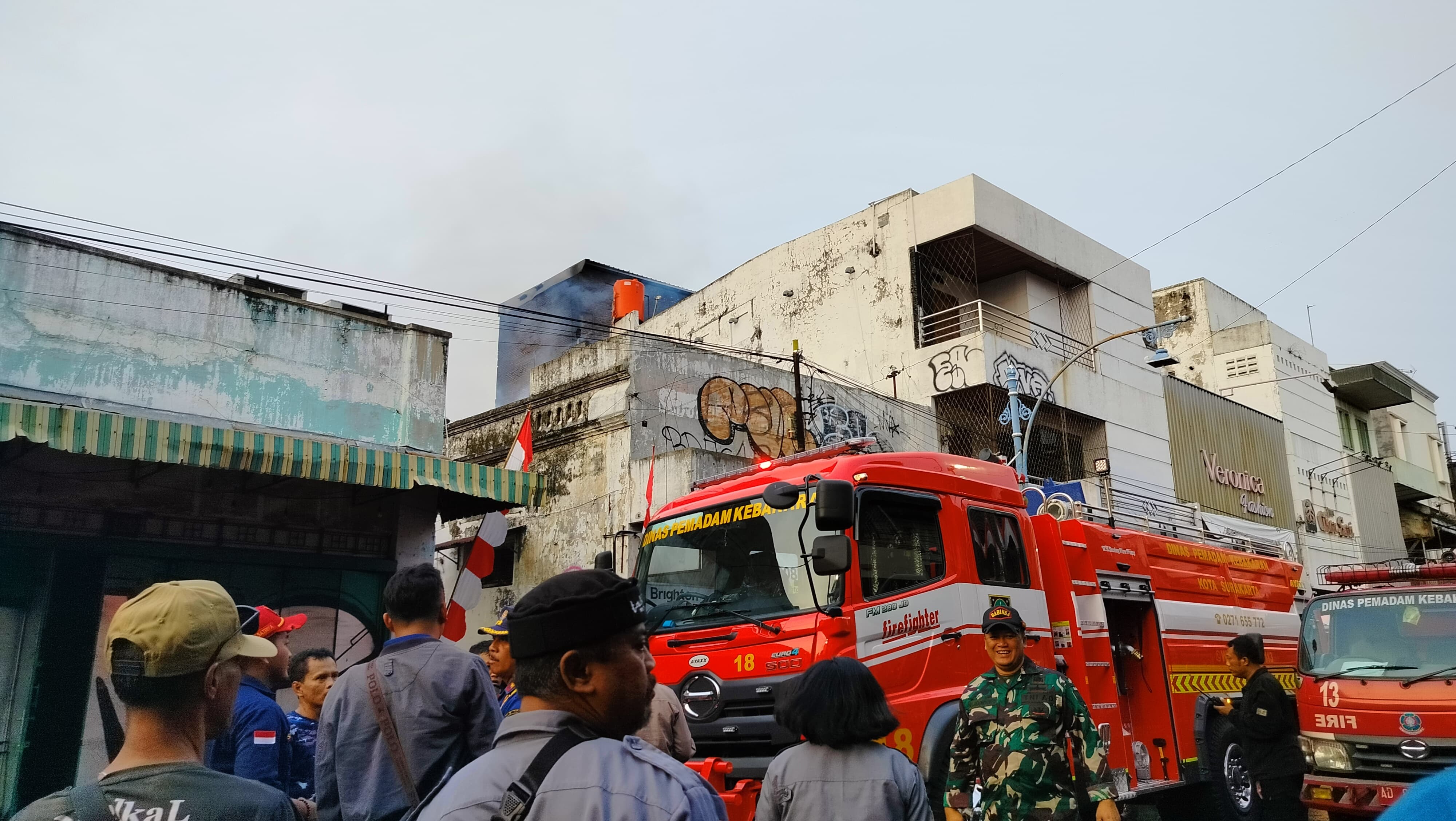 Kebakaran di Jalan Coyudan Solo.