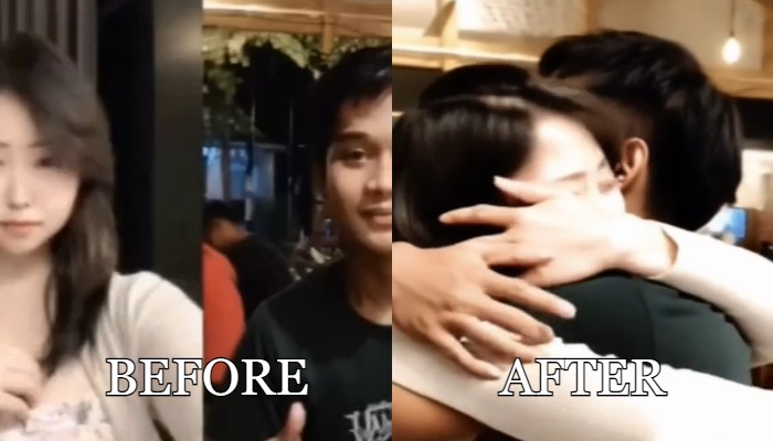 Cara membuat foto berpelukan di AI.